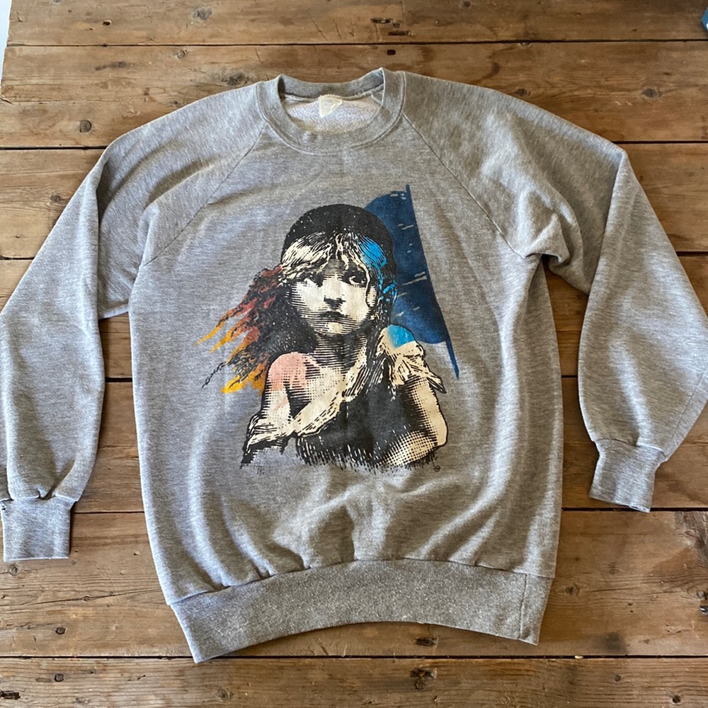 Les Miserables Crewneck Sweatshirt 1986 Vintage